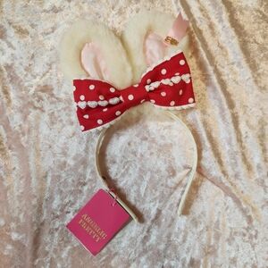 Angelic Pretty plush bunny ear headband pastel yellow logo charm egl dolly kei